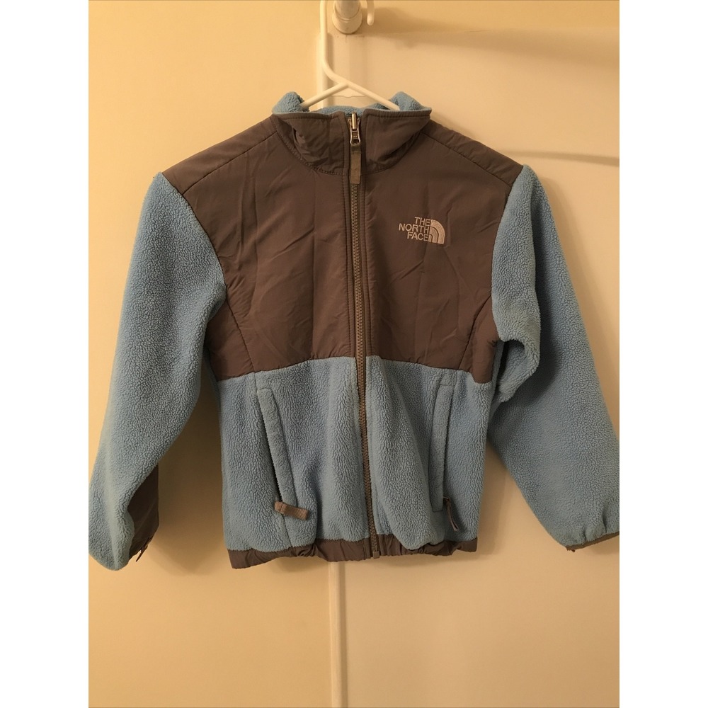 North Face Jacket Polartec Fleece Girls Size Small Blue Full Zip